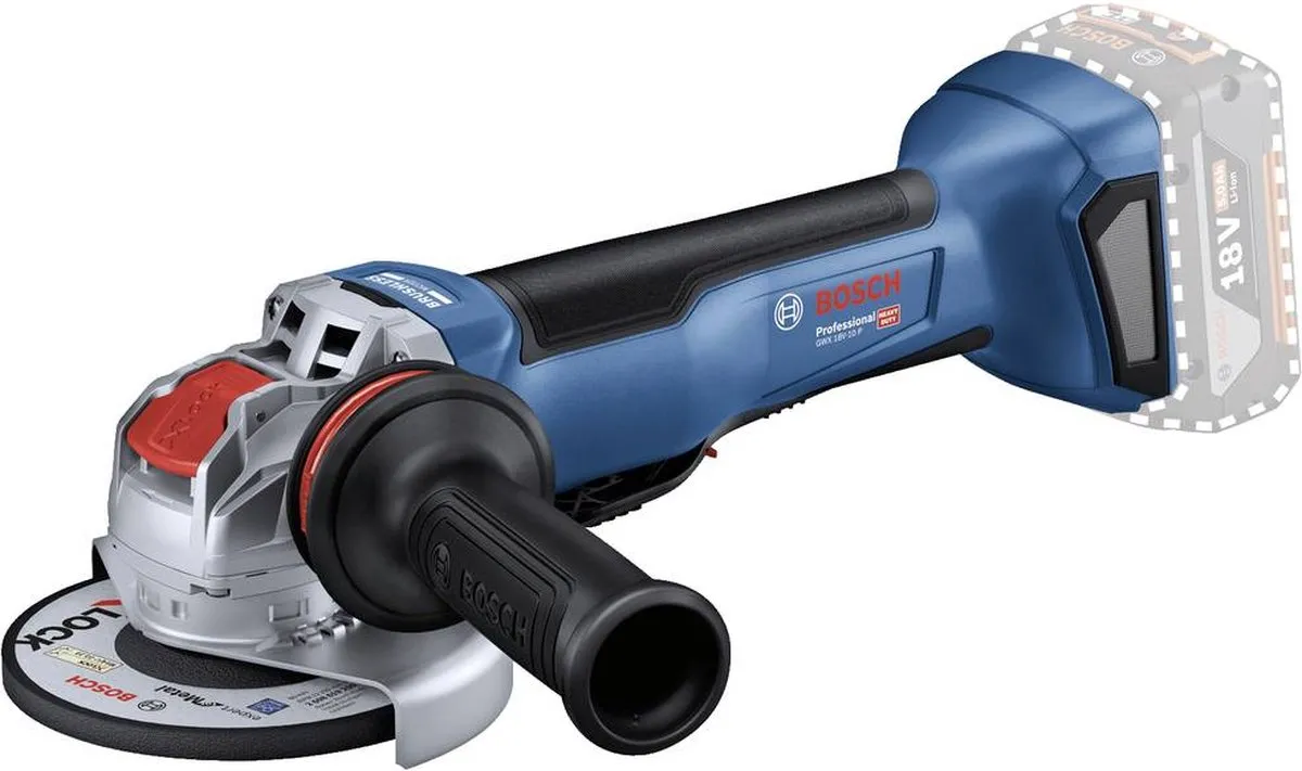Bosch Professional GWX 18V-10P Accu Haakse Slijper 125mm X-LOCK