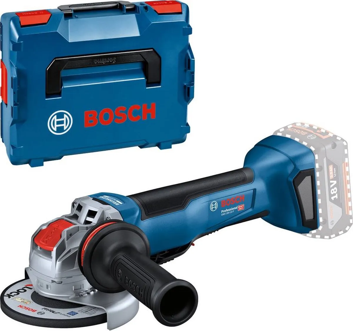Bosch Professional GWX 18V-10P Accu Haakse Slijper 125mm X-LOCK