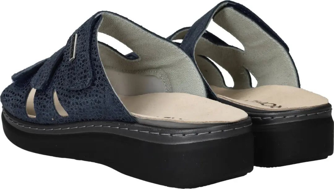 Rohde 5221 Teenslipper Dames - 38 - Donkerblauw Leer