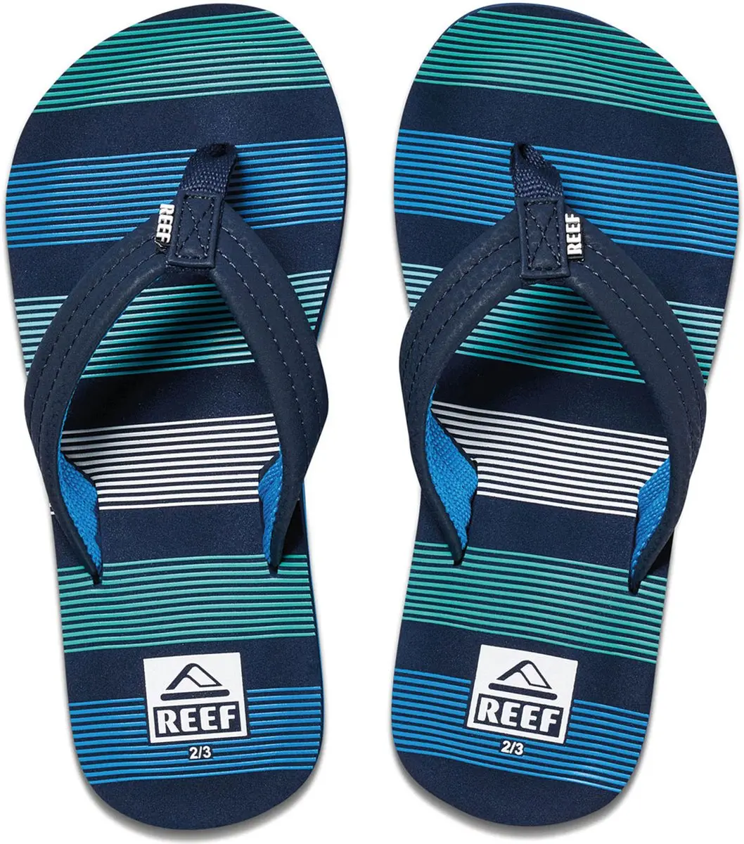 Reef Kids Ahideep Sea Stripes Teenslipper 31 - Blauw - afbeelding 6 van 6