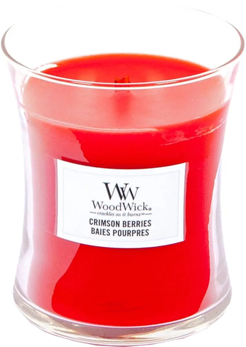 Woodwick Hourglass Geurkaars - Crimson Berries 60 uur