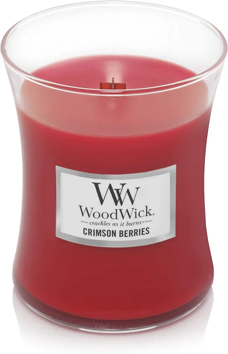 Woodwick Hourglass Geurkaars - Crimson Berries 60 uur