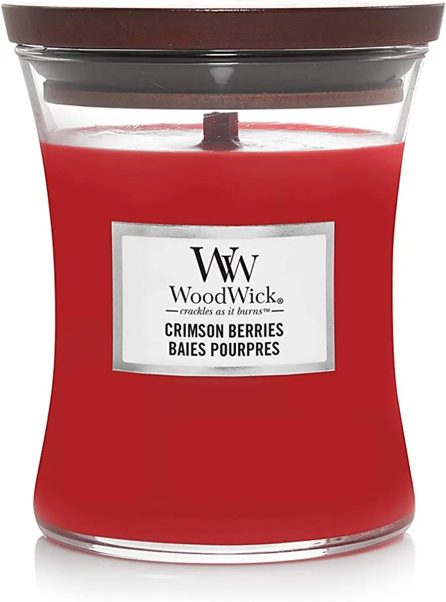 Woodwick Hourglass Geurkaars - Crimson Berries 60 uur