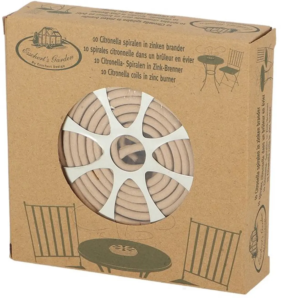 Esschert Design Muggen Geurspiralen Citronella 15cm - Zilver - afbeelding 3 van 6