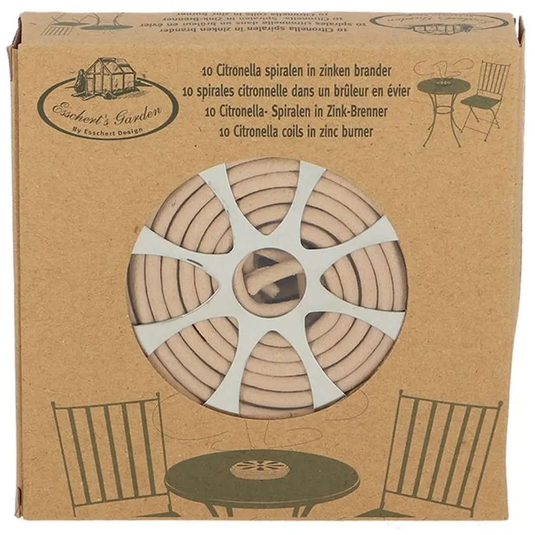 Esschert Design Muggen Geurspiralen Citronella 15cm - Zilver - afbeelding 4 van 6