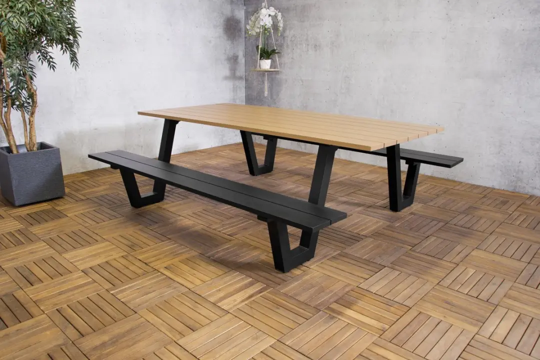 SenS-Line Lorenzo Picknicktafel 220cm - Bruin - 8 Personen - afbeelding 5 van 6