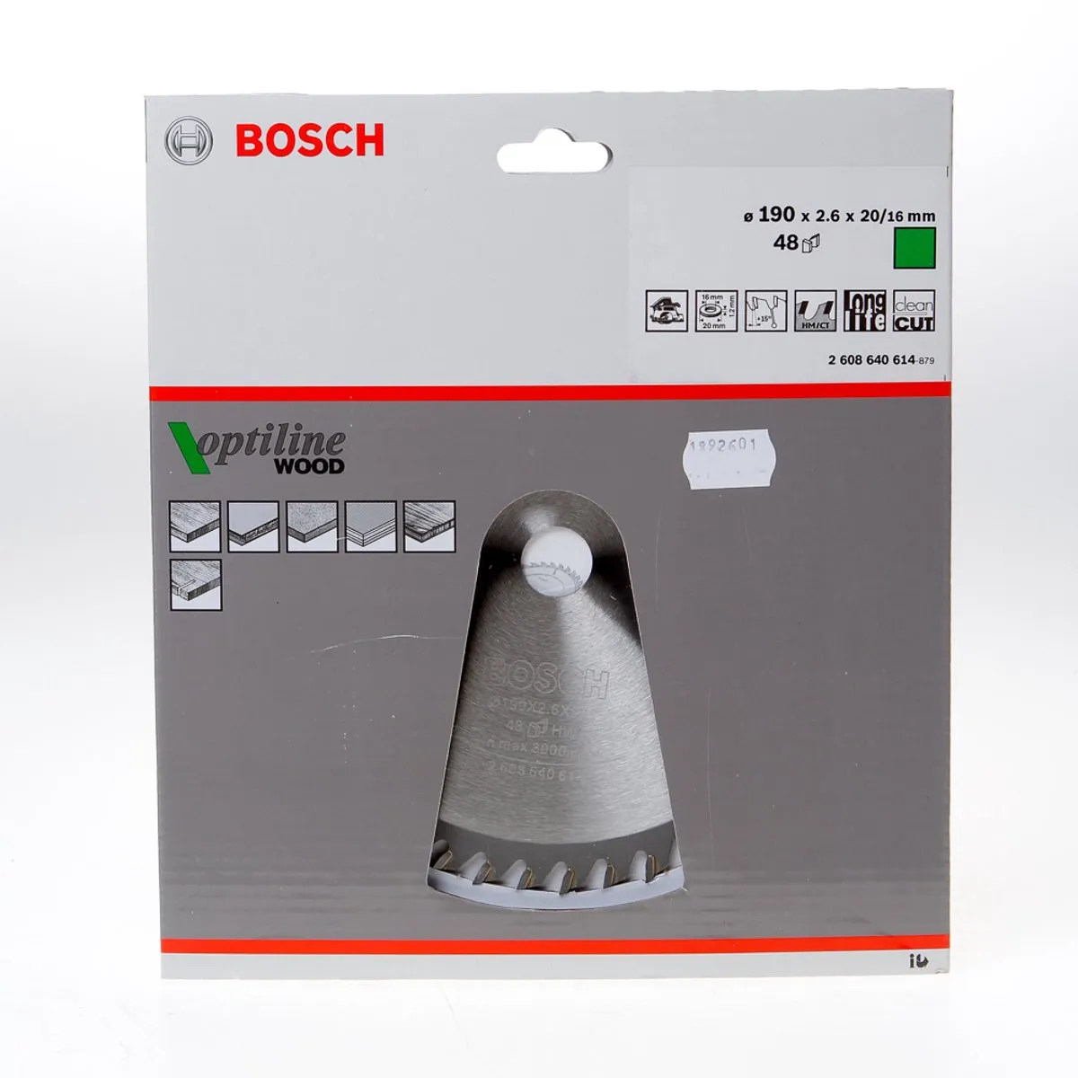 Bosch Professional Cirkelzaagblad 190mm 48T Hout - CIRKZB OPT 190X20/16X2,6 - afbeelding 6 van 6