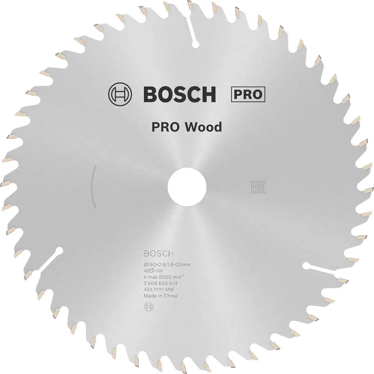 Bosch Professional Cirkelzaagblad 190mm 48T Hout