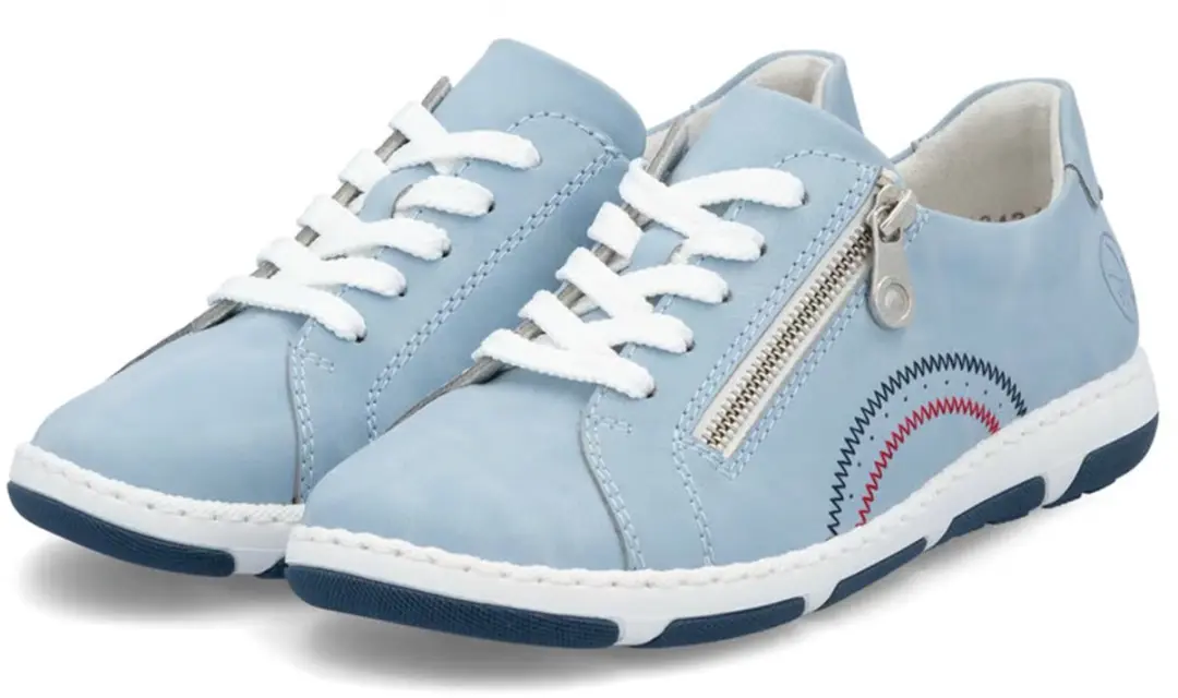 Rieker Dames Veterschoenen Sneakers 42424-10 Blauw