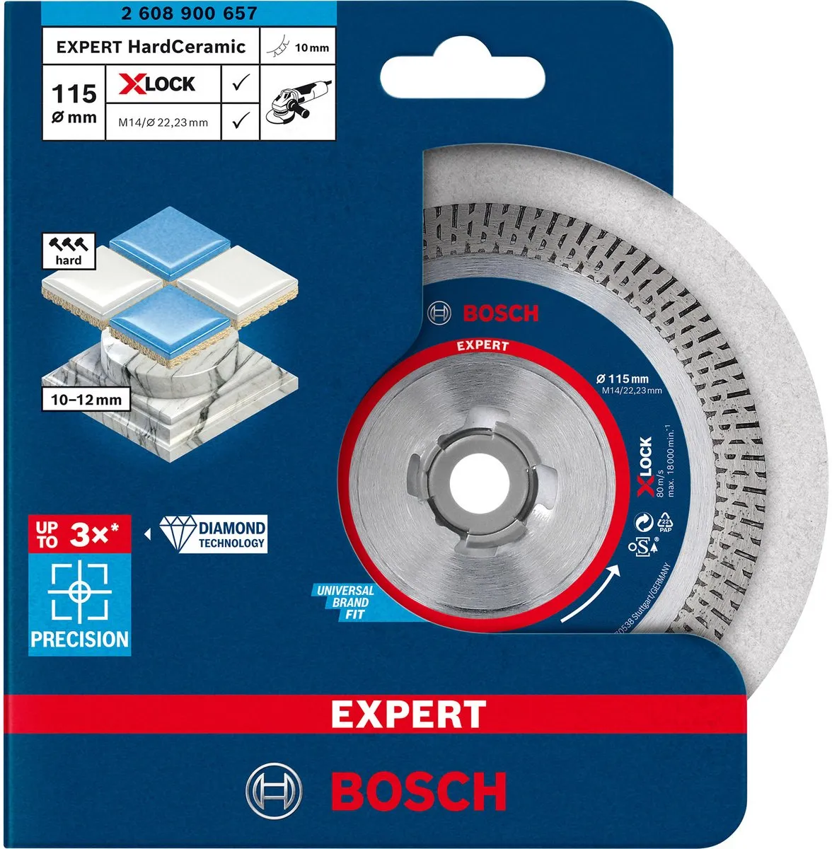 Bosch Professional Expert X-LOCK Diamantdoorslijpschijven 115mm - Keramiek