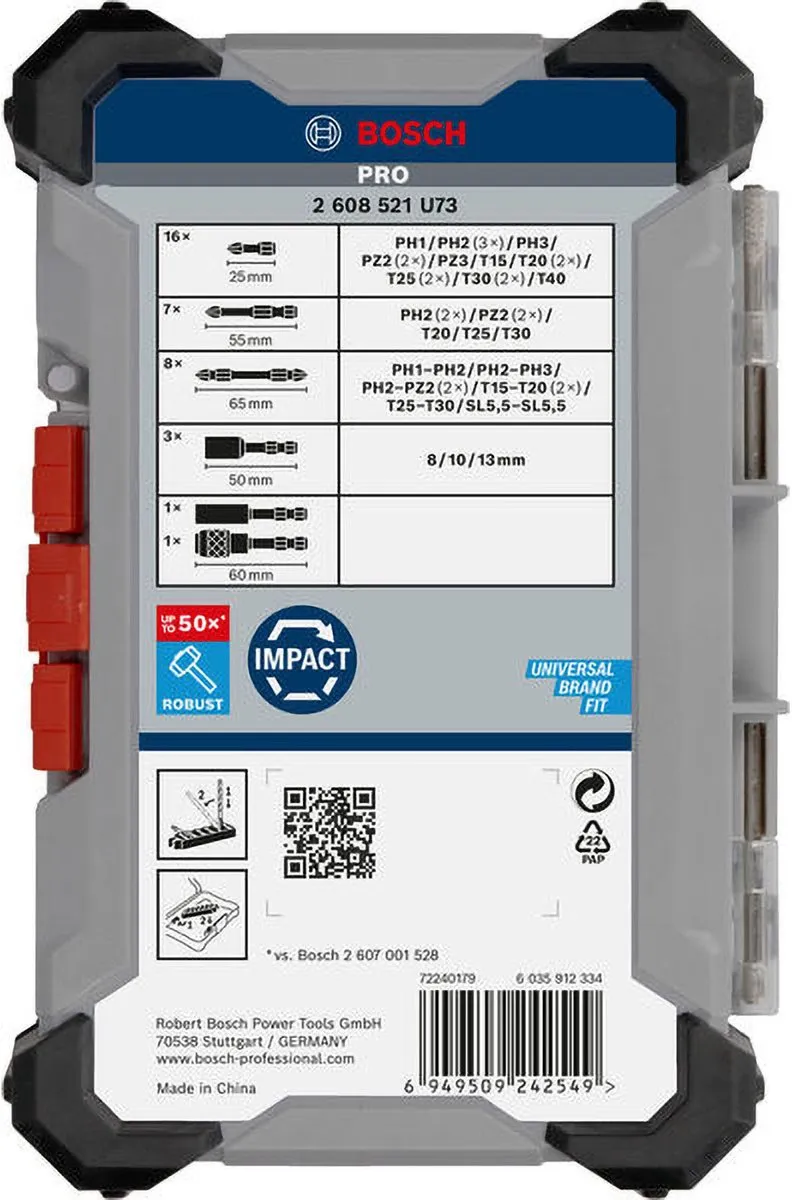 Bosch Professional PRO Impact Schroefbitset 36-delig T20