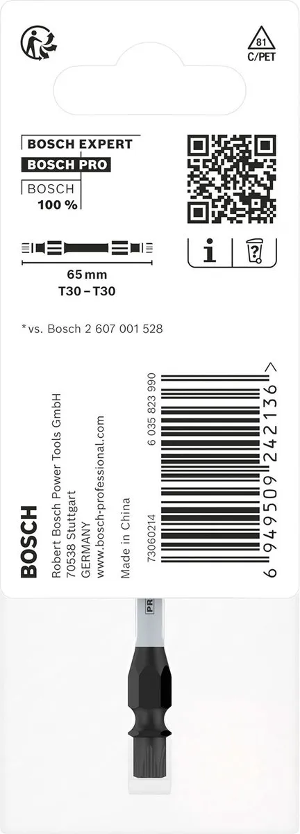 Bosch Professional PRO Slagschroevendraaierbit T30