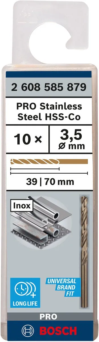 Bosch Professional ST. LINE Metaalboren HSS-CO 3.5mm - 10 Stuks