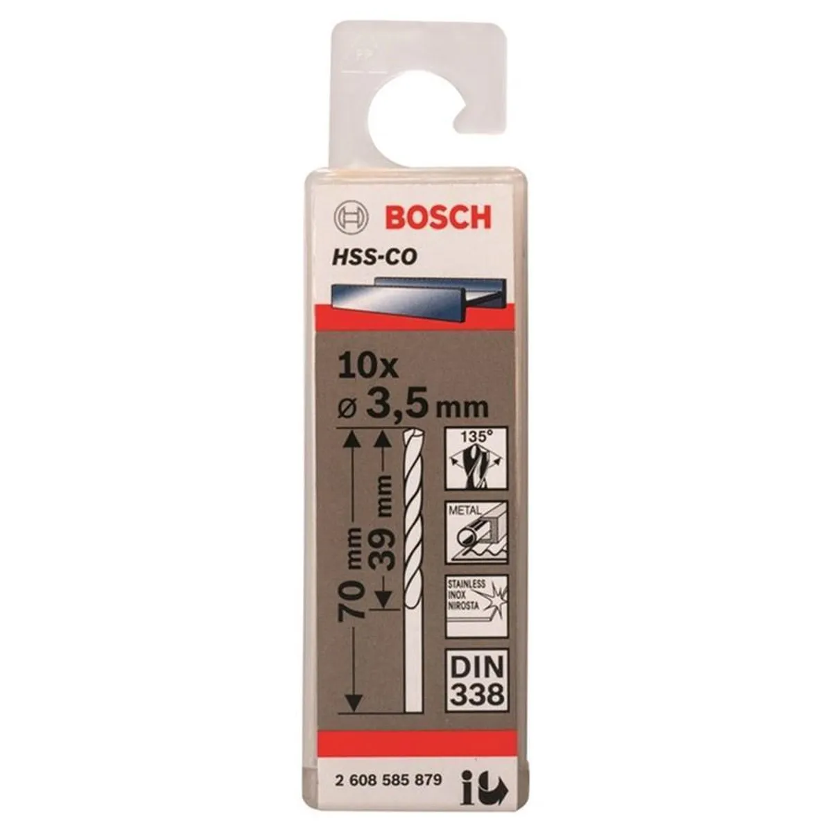 Bosch Professional ST. LINE Metaalboren HSS-CO 3.5mm - 10 Stuks
