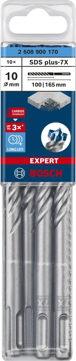 Bosch Professional EXPERT SDS plus-7X Hamerboor 10mm - 10 Stuks