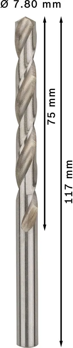Bosch Professional ST. LINE 7.8mm HSS-G Boor - 10 Stuks