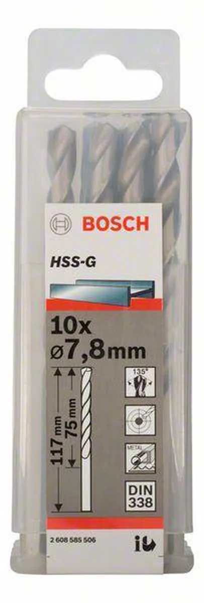 Bosch Professional ST. LINE 7.8mm HSS-G Boor - 10 Stuks