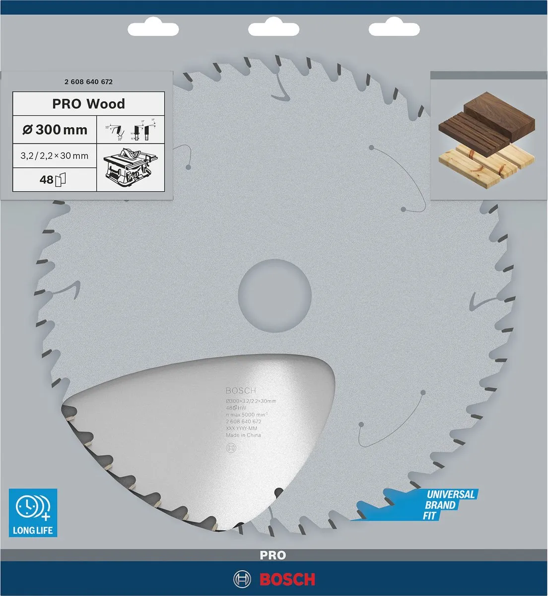 Bosch Professional Cirkelzaagblad Optiline CIRKZB OPT T 300X30/20X3 48T Hout - Ø300mm