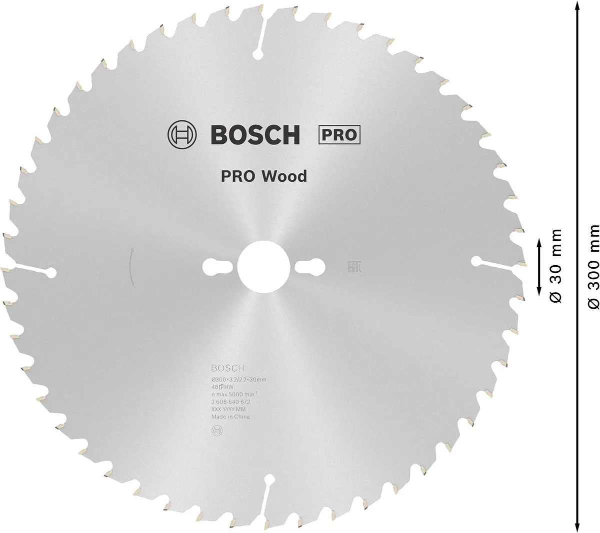 Bosch Professional Cirkelzaagblad Optiline CIRKZB OPT T 300X30/20X3 48T Hout - Ø300mm
