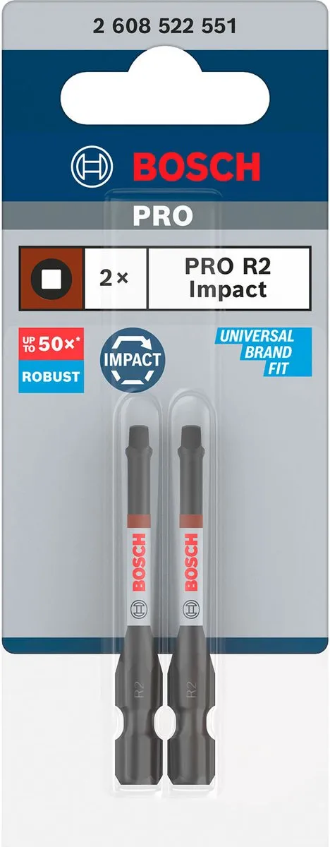 Bosch Professional Robertson Slagbits R2 55mm - 2-delig