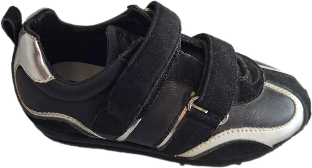 D&G VELCRO SNEAKER IN BLACK LEER EN SUEDE SIZE 39