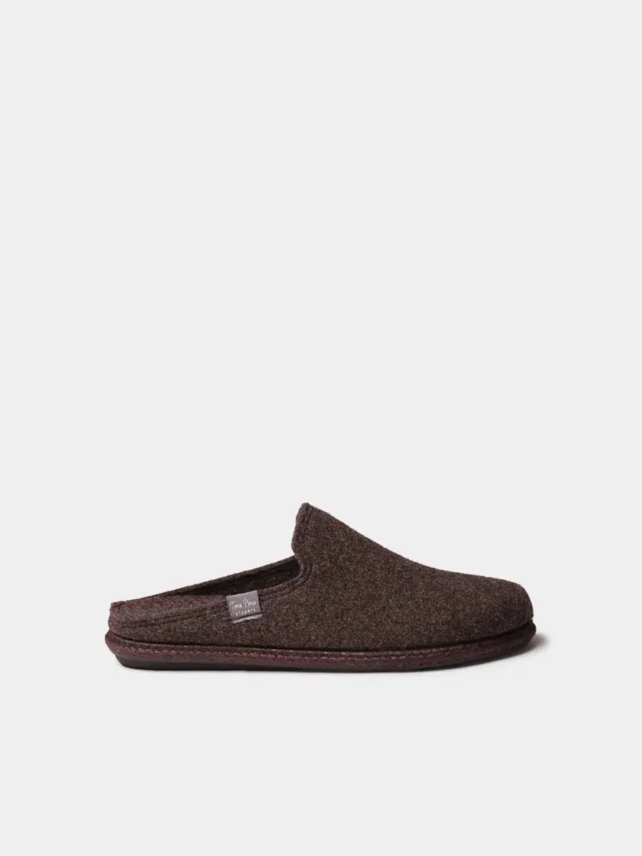 Herenslippers van gerecyclede wol