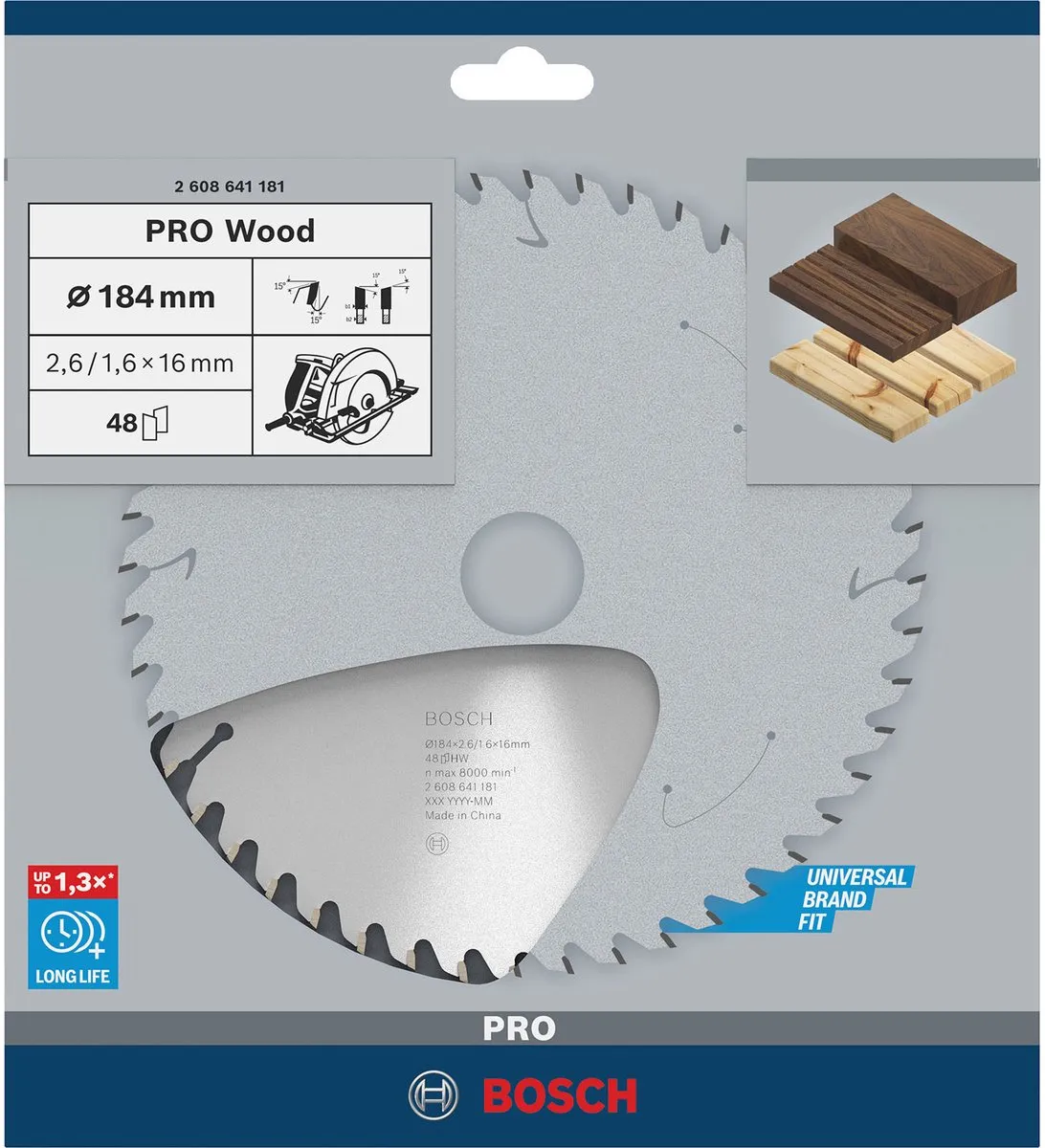 Bosch Professional Cirkelzaagblad Optiline 184mm Hout - 48T