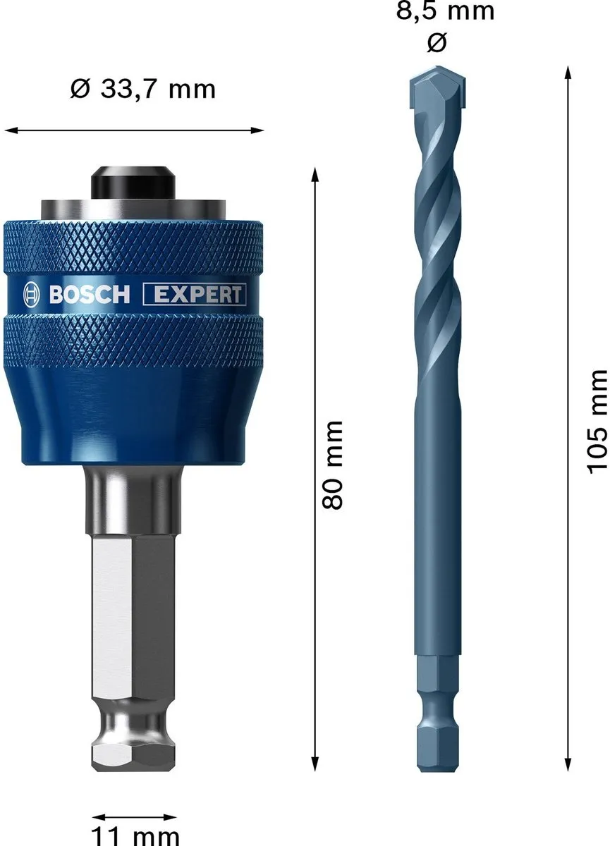 Bosch Professional EXPERT Power Change Plus Adapter 11mm TCT-boor 8,5x105mm