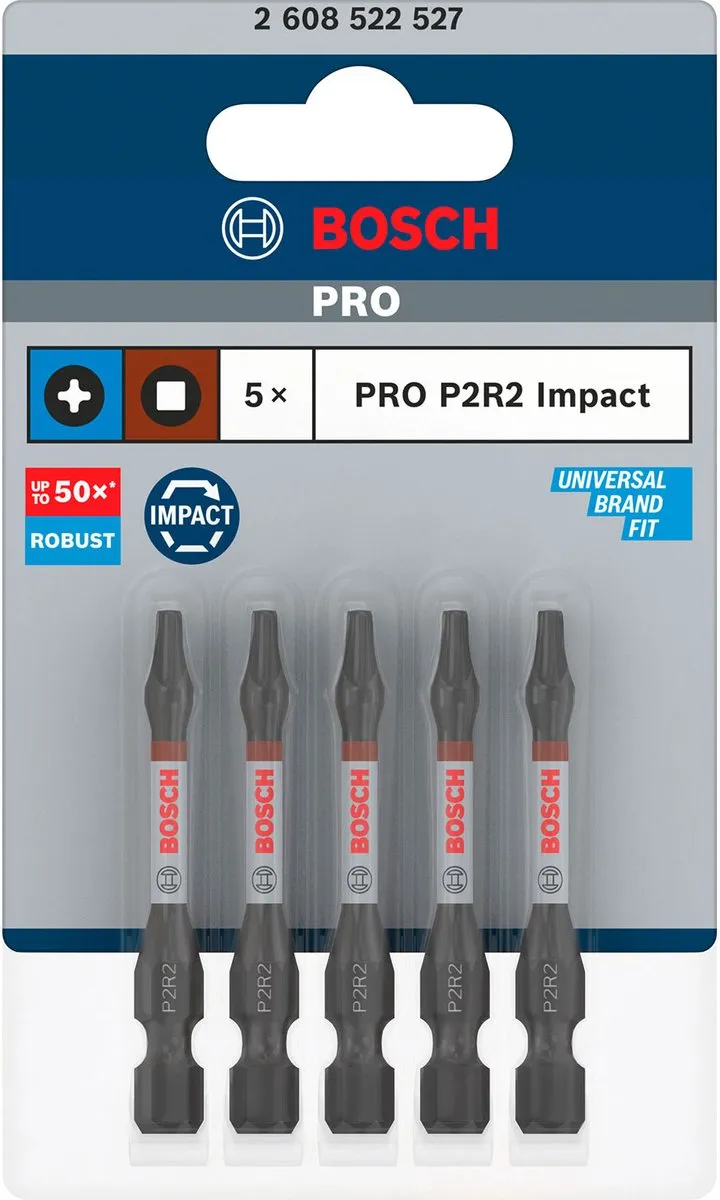 Bosch Professional P2R2 Slagbit 55mm - 5-delig