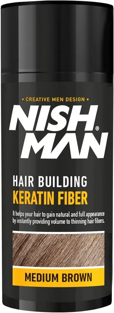 Nishman Medium Brown Keratine Haarvezels
