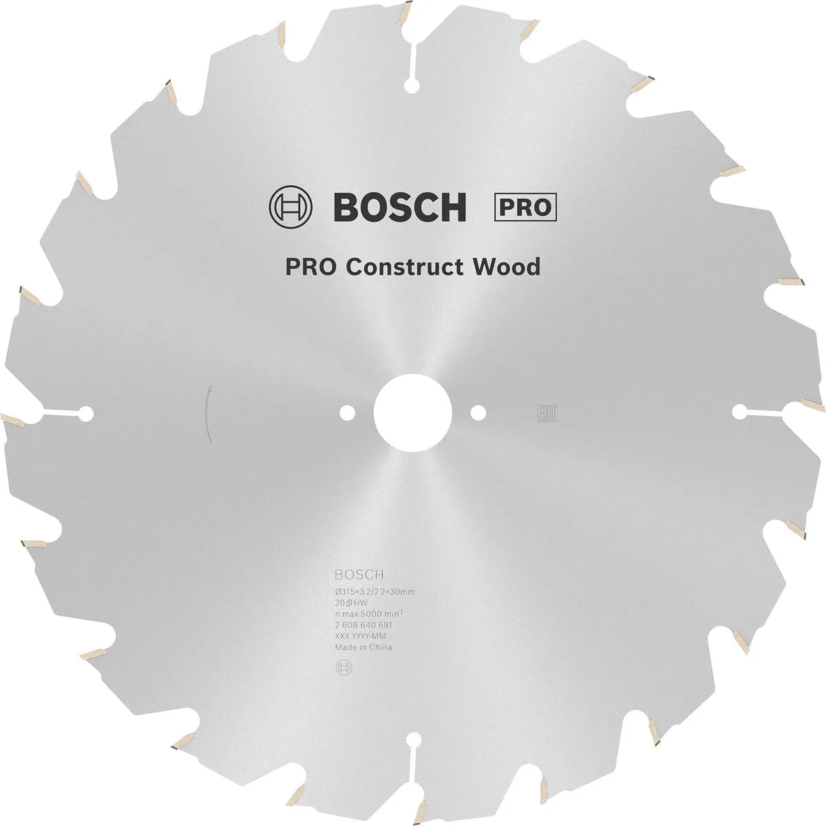 Bosch Professional Cirkelzaagblad Construct Wood 315mm