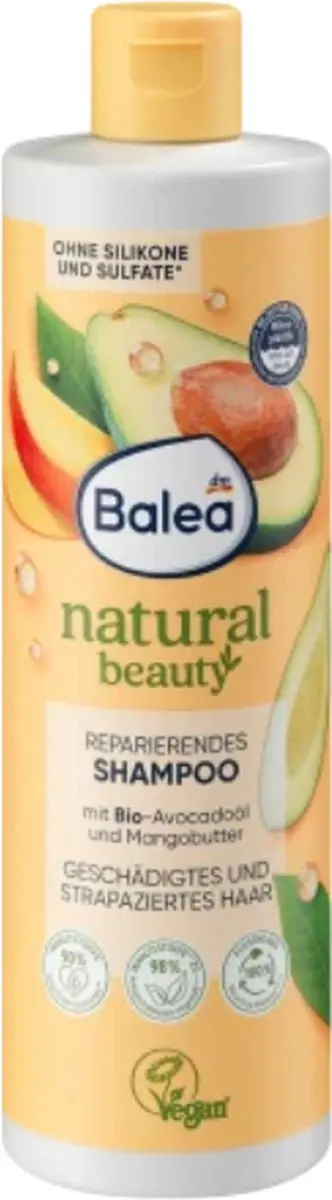Balea Shampoo Natural Beauty met biologische avocado-olie en mangoboter