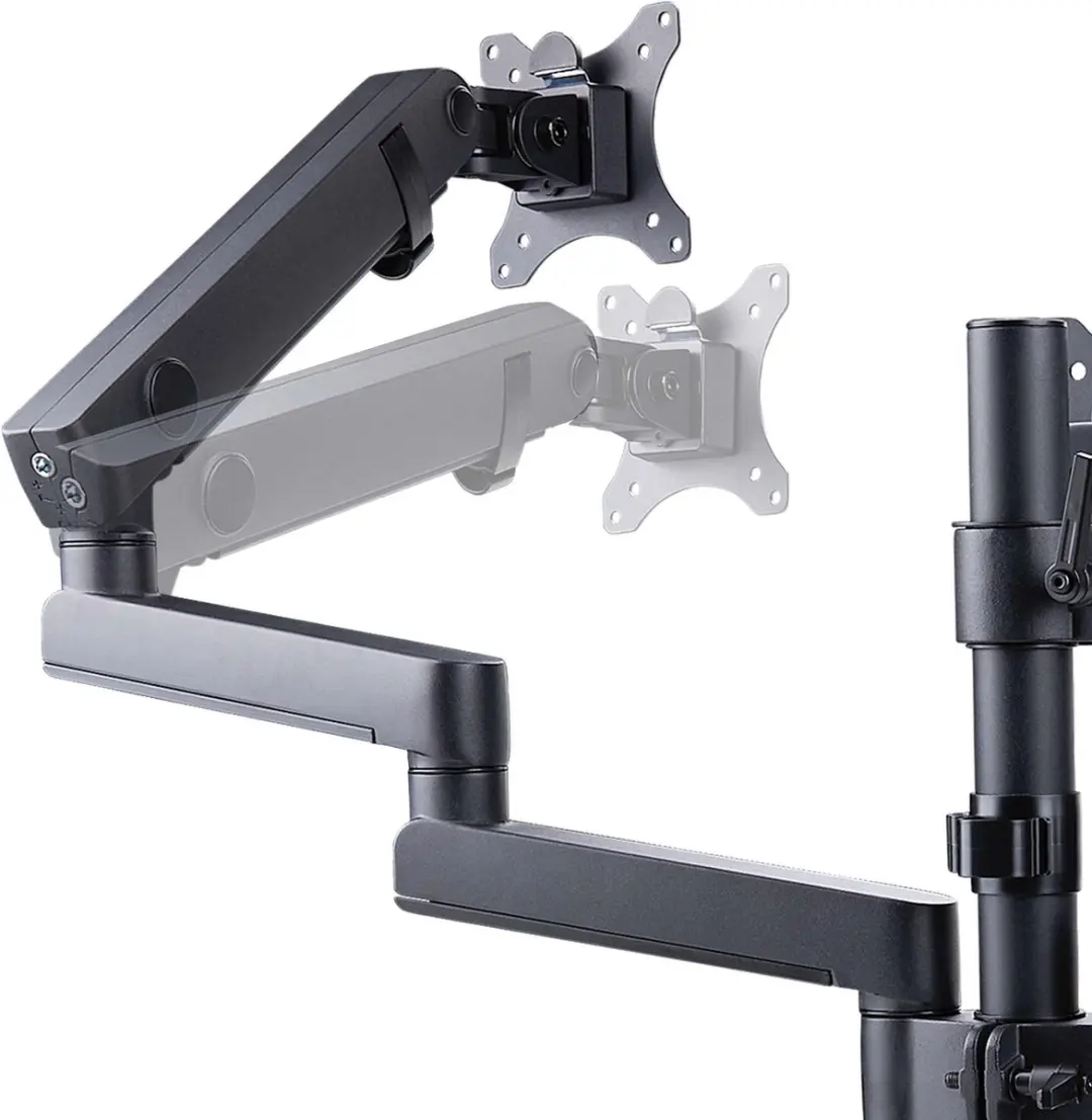 Startech 3MP2AG-MONITOR-ARM Triple Monitorarm - 3x 27" - Zwart - afbeelding 2 van 6