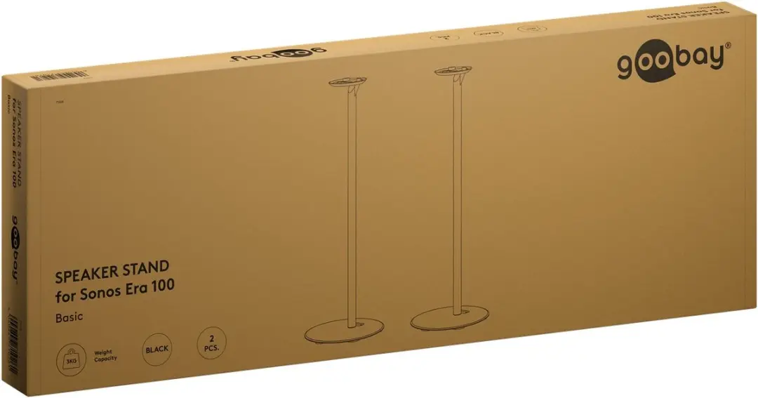 Goobay Modern Era 1 Base Luidsprekerstandaard - Sonos Era 100 - Zwart