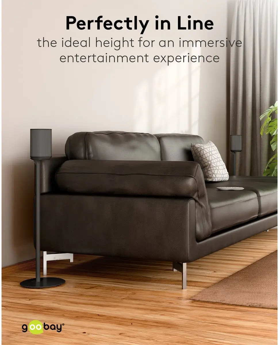 Goobay Modern Era 1 Base Luidsprekerstandaard - Sonos Era 100 - Zwart