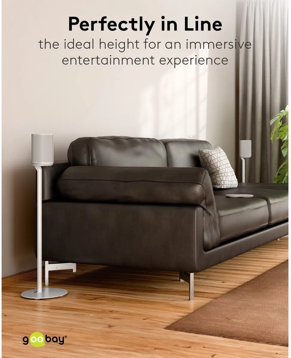 Goobay Modern Era 1 Luidsprekerstandaard - wit