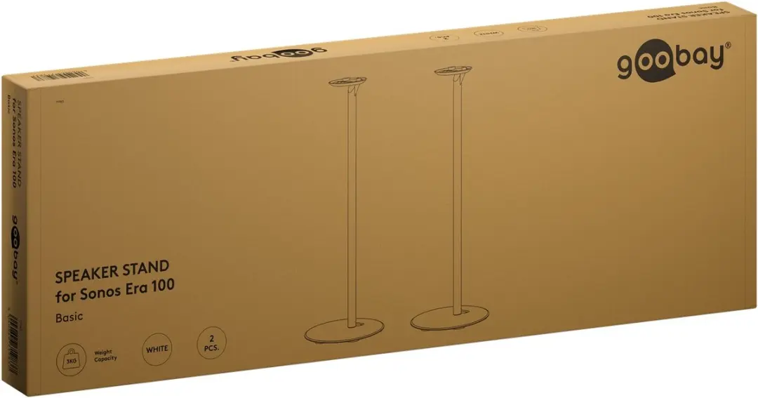 Goobay Modern Era 1 Luidsprekerstandaard - wit
