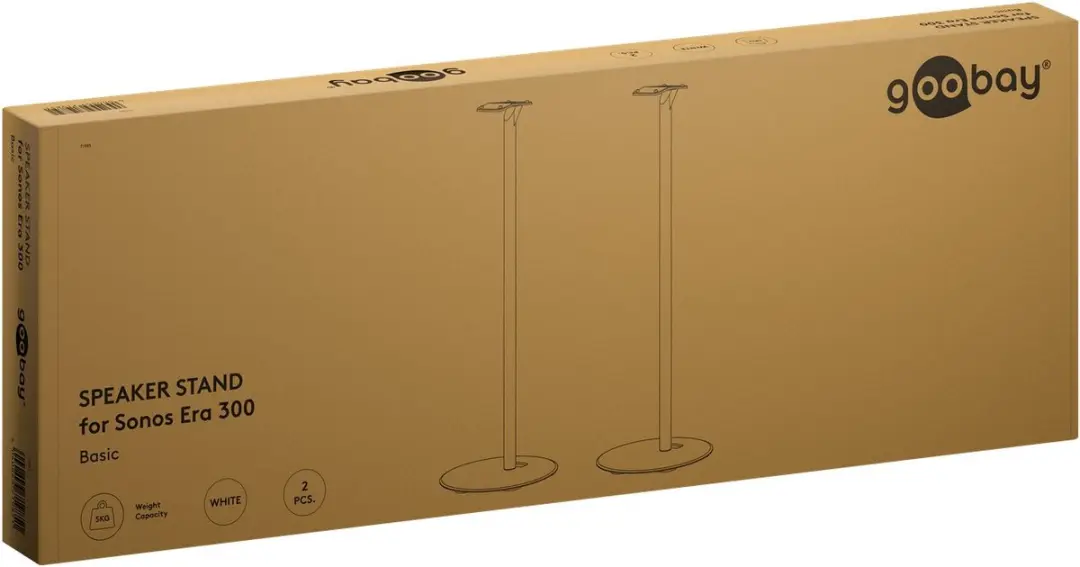 Goobay Modern Era 3 Base Luidsprekerstandaard - wit