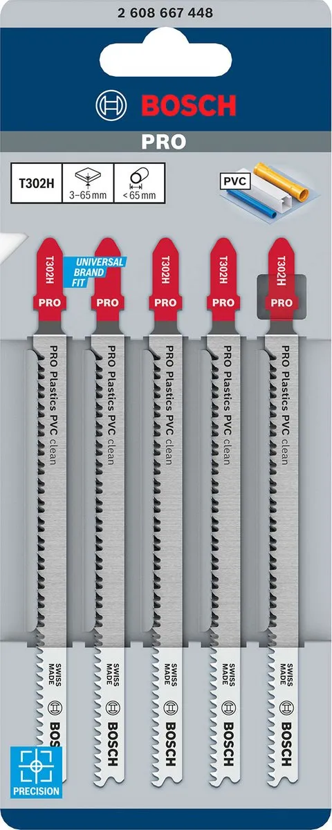 Bosch Professional T302H Decoupeerzaagblad - PVC - 1 Stuk