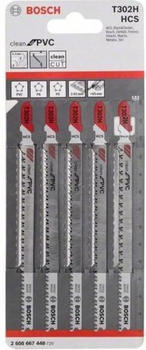 Bosch Professional T302H Decoupeerzaagblad - PVC - 1 Stuk