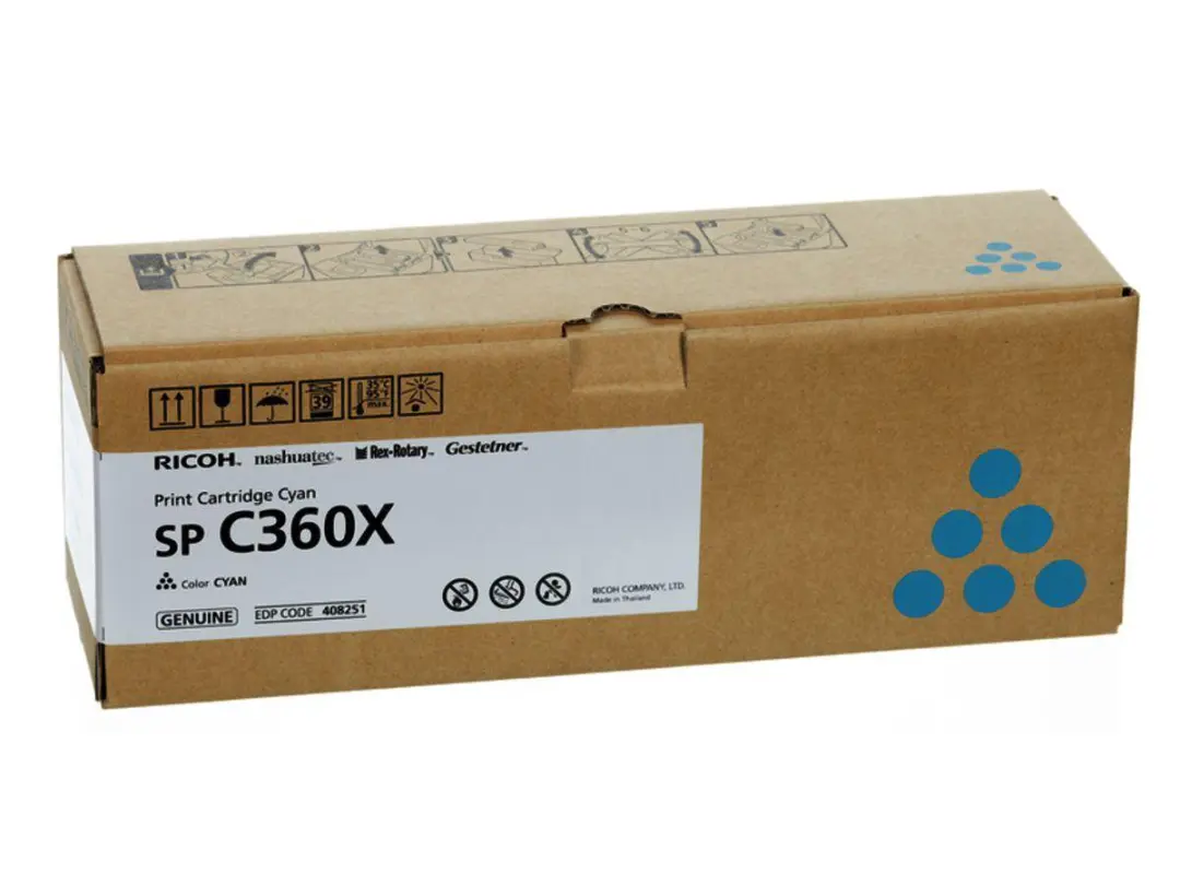 Ricoh SP C360X Tonercartridge 408251 - Cyaan
