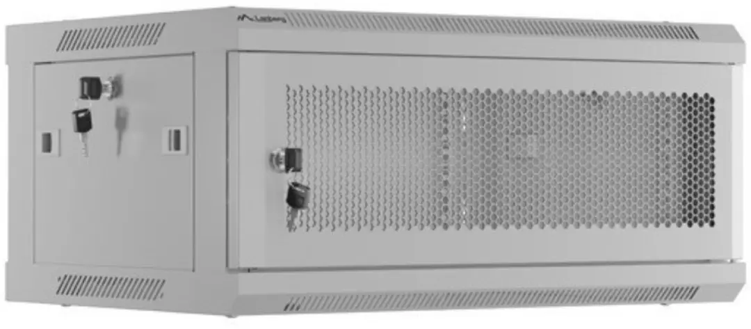 Lanberg WF01-6404-23S Wandrack 4U 600x450mm - Geperforeerde deur - Grijs