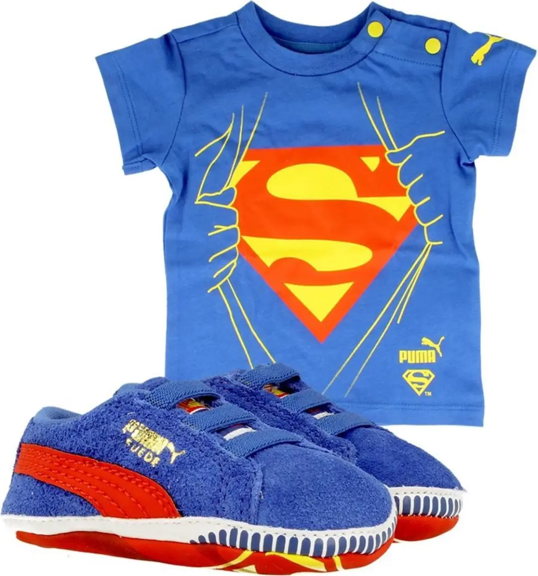 PUMA Crib Pack Suede Superman 357658 01 Blauw;Rood maat 1