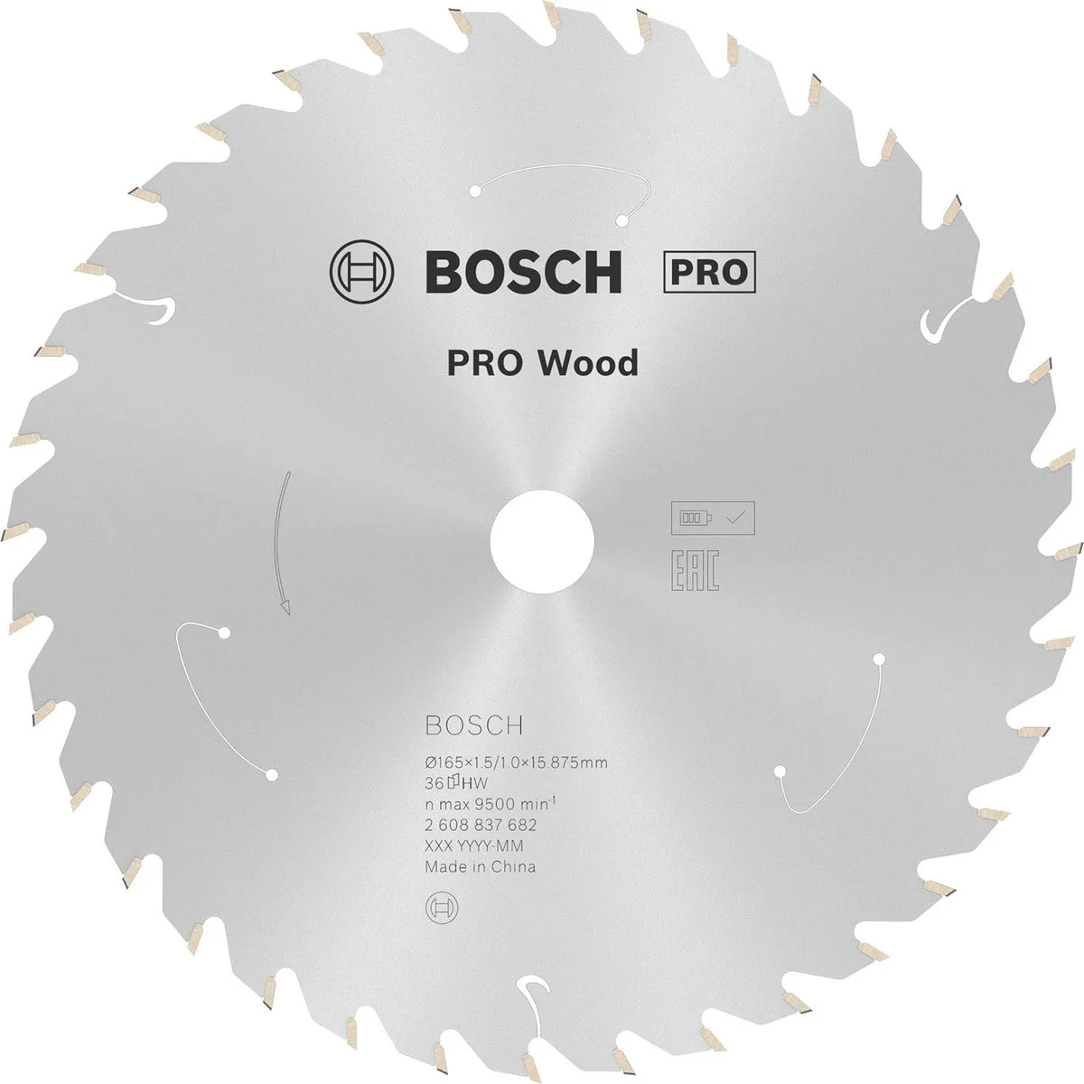 Bosch PRO Wood Zaagblad 165mm