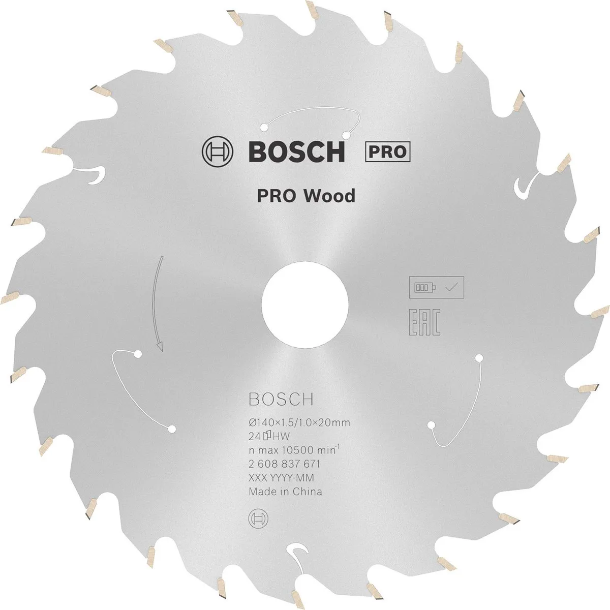Bosch Professional Wood Accuzaagblad 140mm