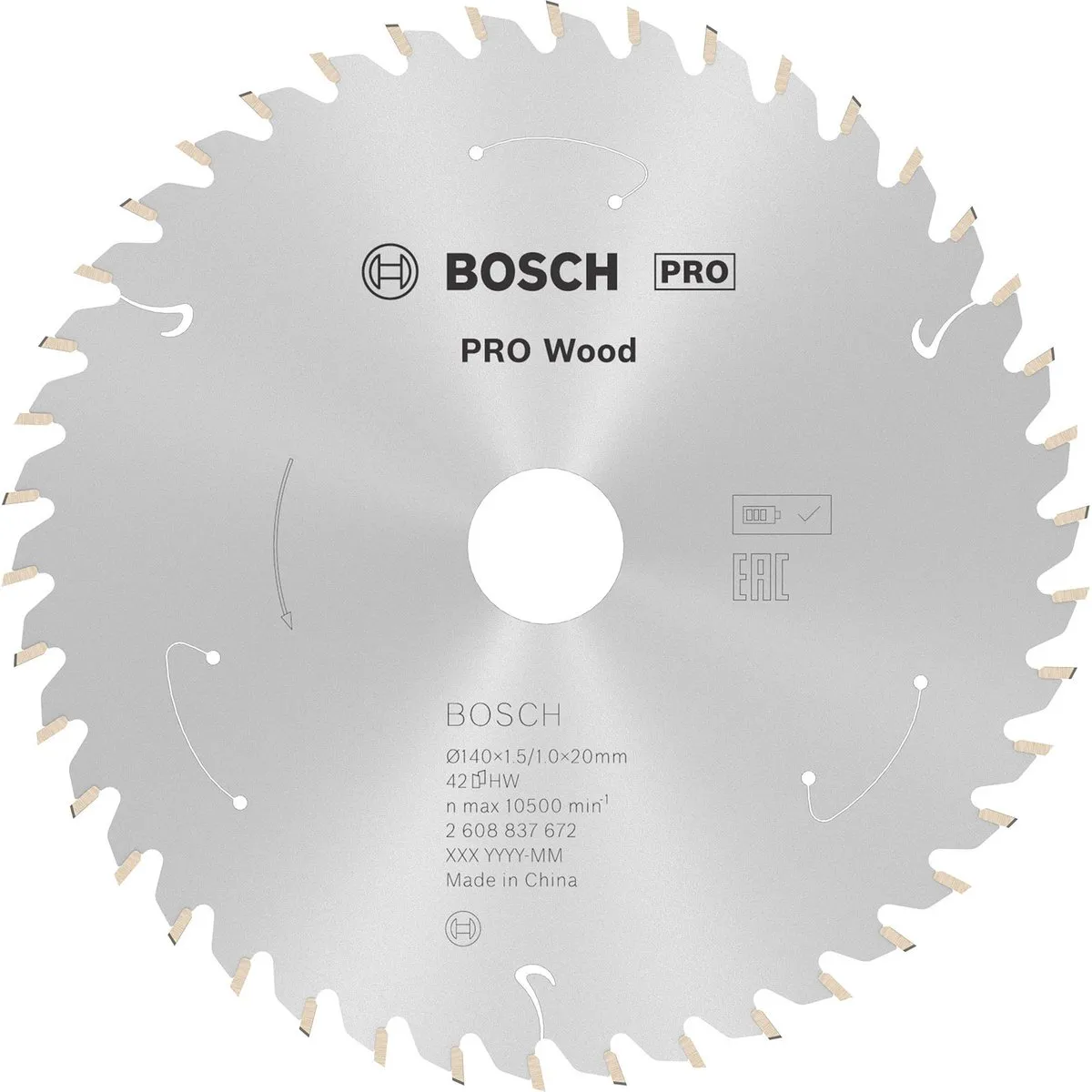 Bosch Professional Wood Accuzaagblad 140mm - 24 Tanden