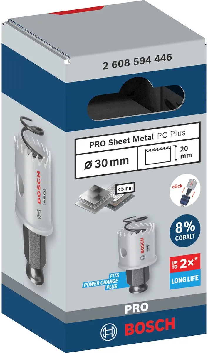 Bosch Professional PC Plus 30mm Gatenzaag Metaal - 2608594446