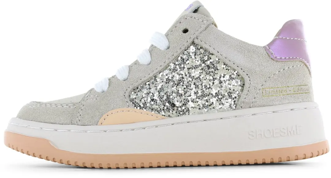Shoesme Beige Lilac Glitter Veterschoenen Meisjes 30 - afbeelding 2 van 6