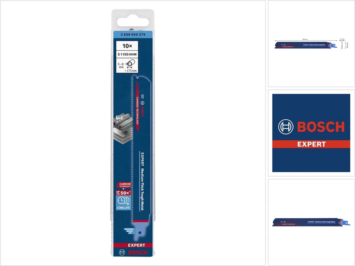 Bosch Professional EXPERT S 1155 HHM Reciprozaagblad 225mm