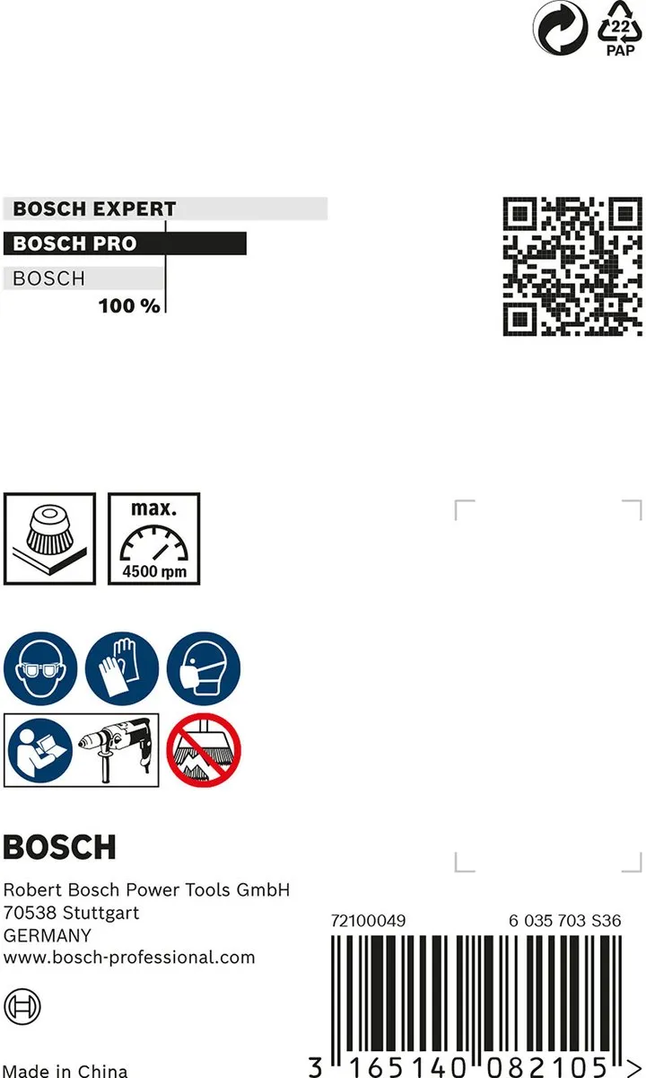 Bosch Professional Komstlborstel 75 6mm - Nylon